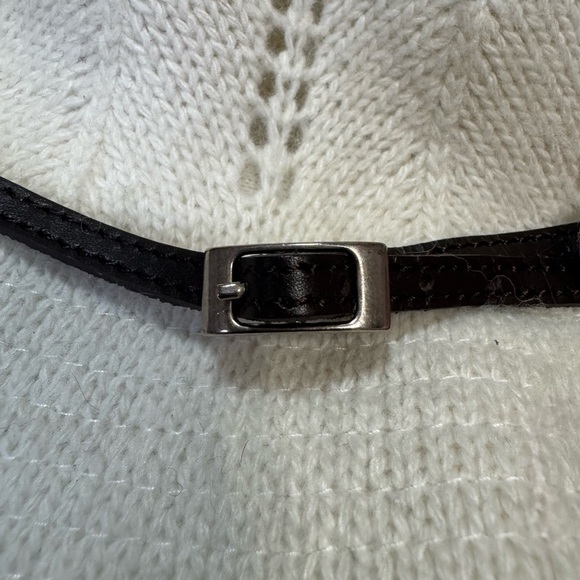 NWT BANANA REPUBLIC crème color rayon, wool blend ladies knit bucket hat - Picture 7 of 7